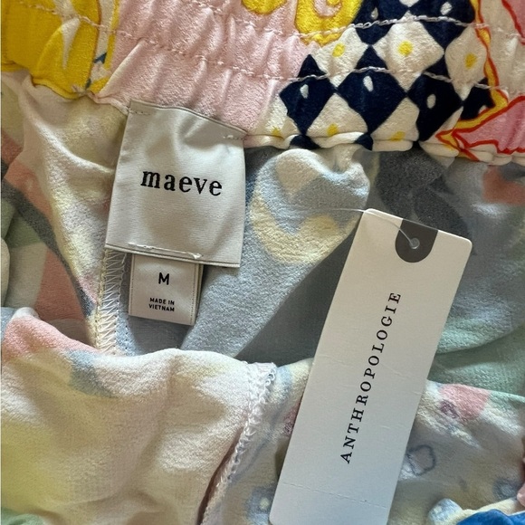 Anthropologie Wide Leg Multicolor Pants Vibrant Abstract Design - Picture 7 of 10